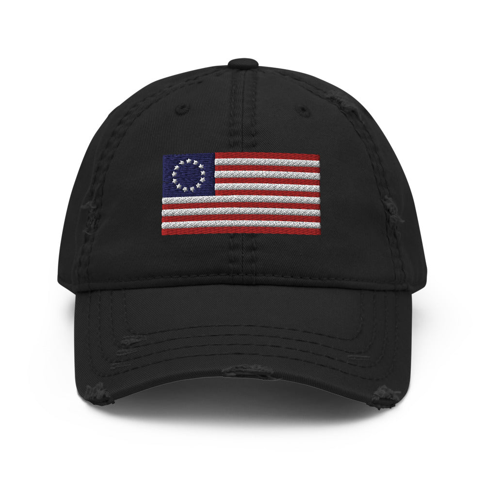 Betsy Ross 1776 - Distressed Dad Hat