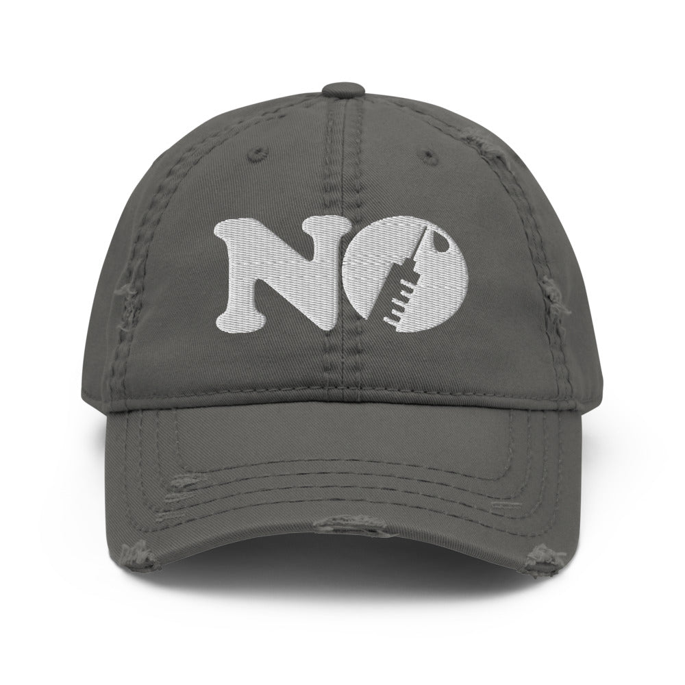 No Vax - Distressed Dad Hat