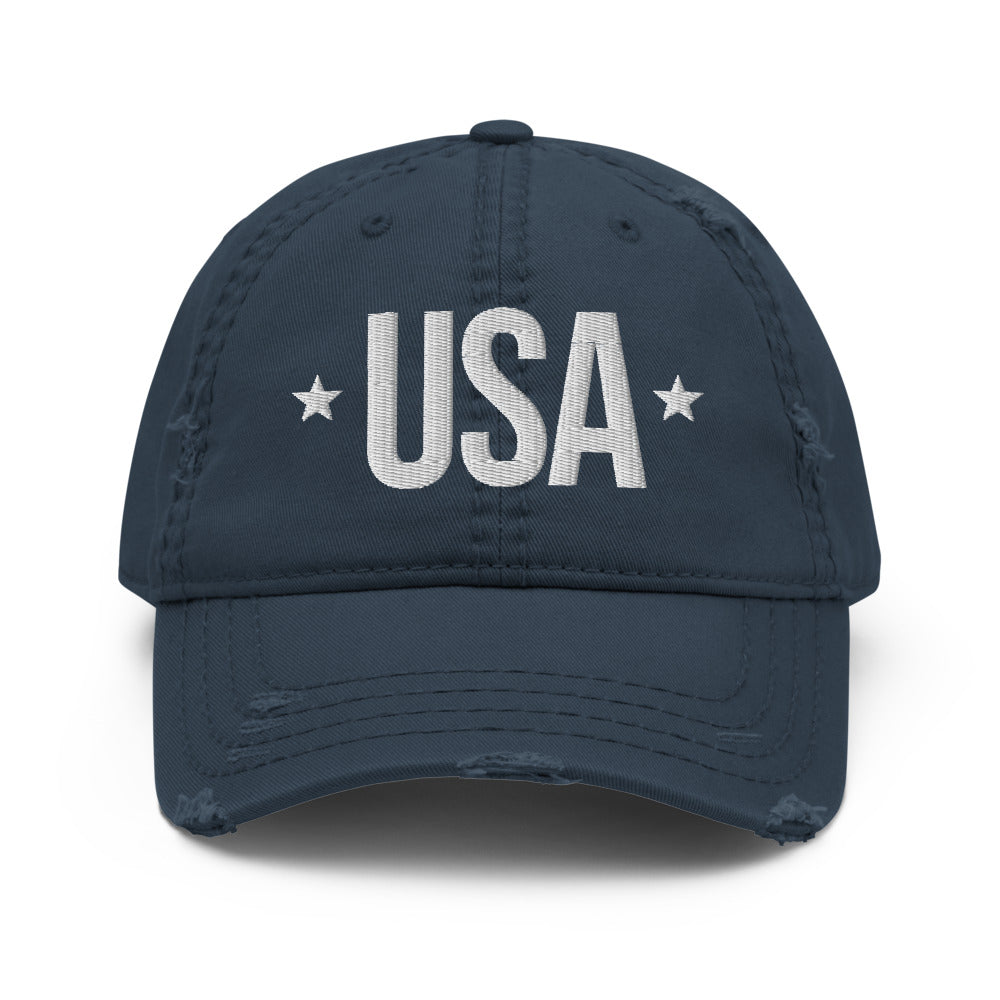 USA Star - Distressed Dad Hat