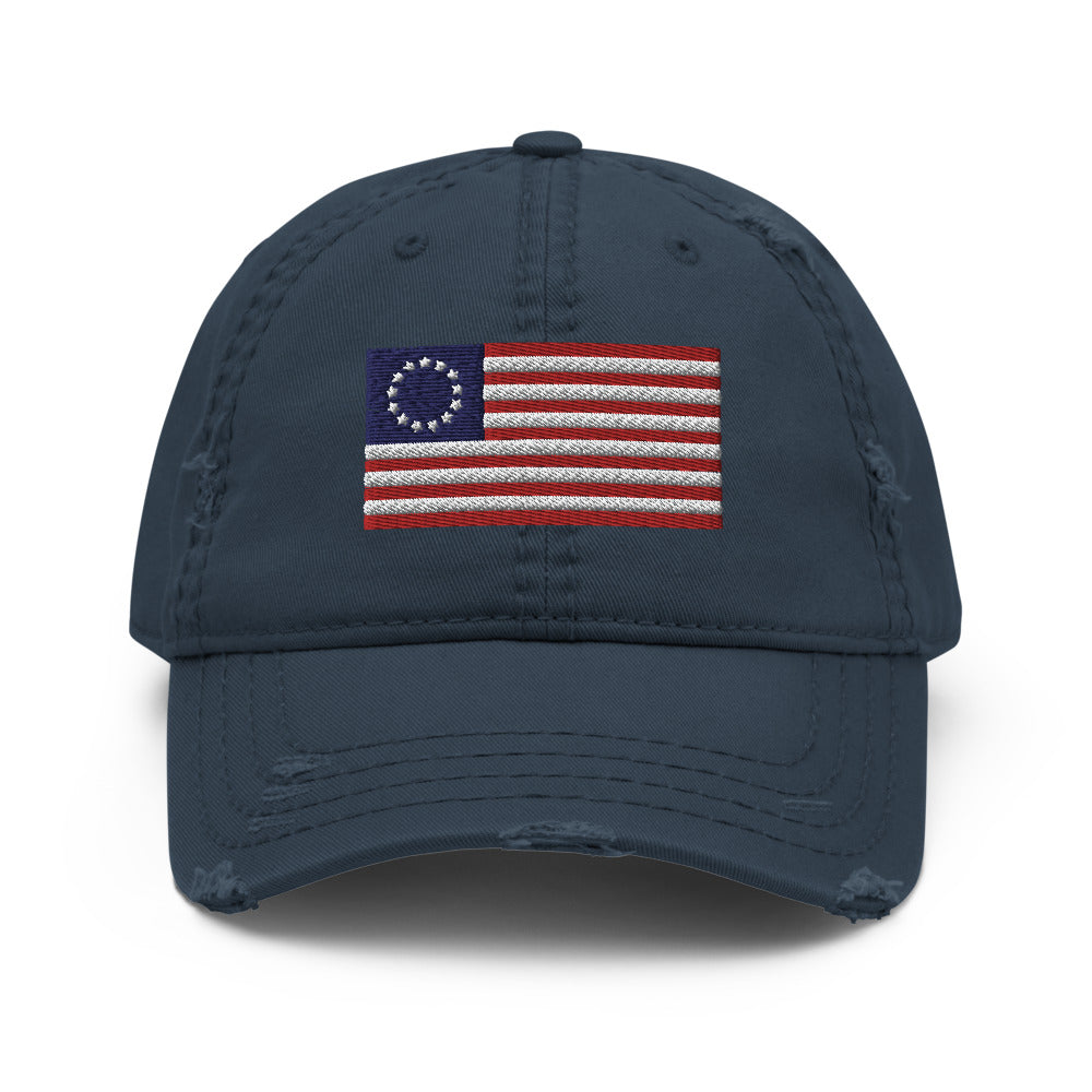 Betsy Ross 1776 - Distressed Dad Hat