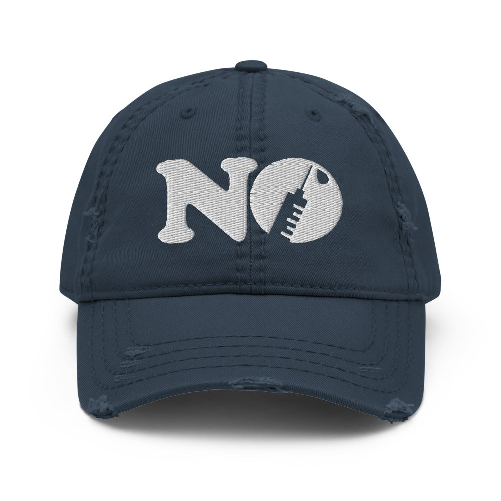 No Vax - Distressed Dad Hat